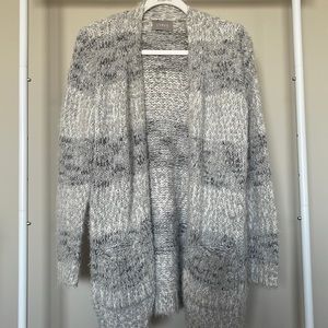 Cyrus grey and black chunky sweater cardigan size s